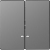 Лицевая панель Schneider Electric Merten D-Life для 2-кл. выключателя с подсветкой сталь